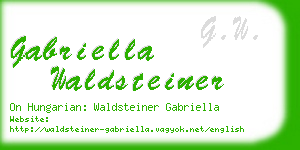 gabriella waldsteiner business card